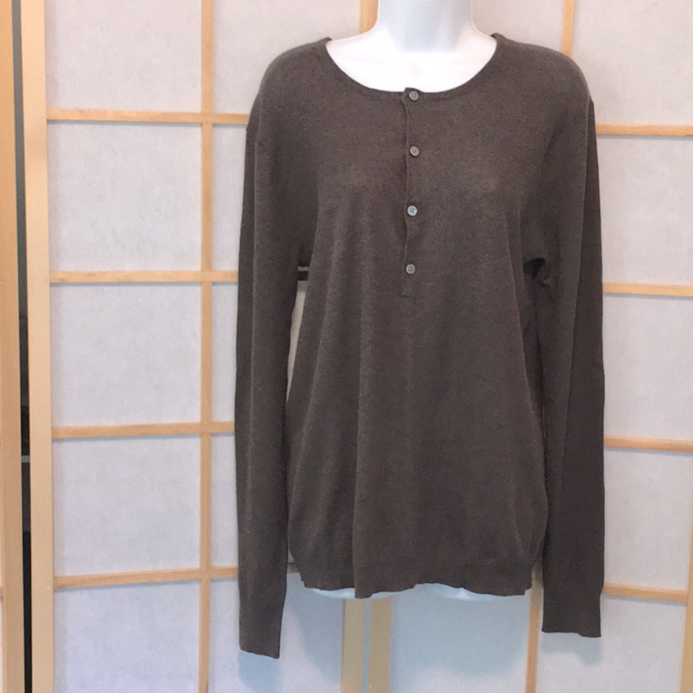 Marc Jacobs Henley Pullover Silk/Cashmere Sweater
